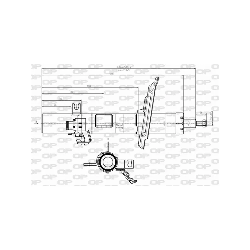 Amortisseur avant droit OPEN PARTS SAB8624.31