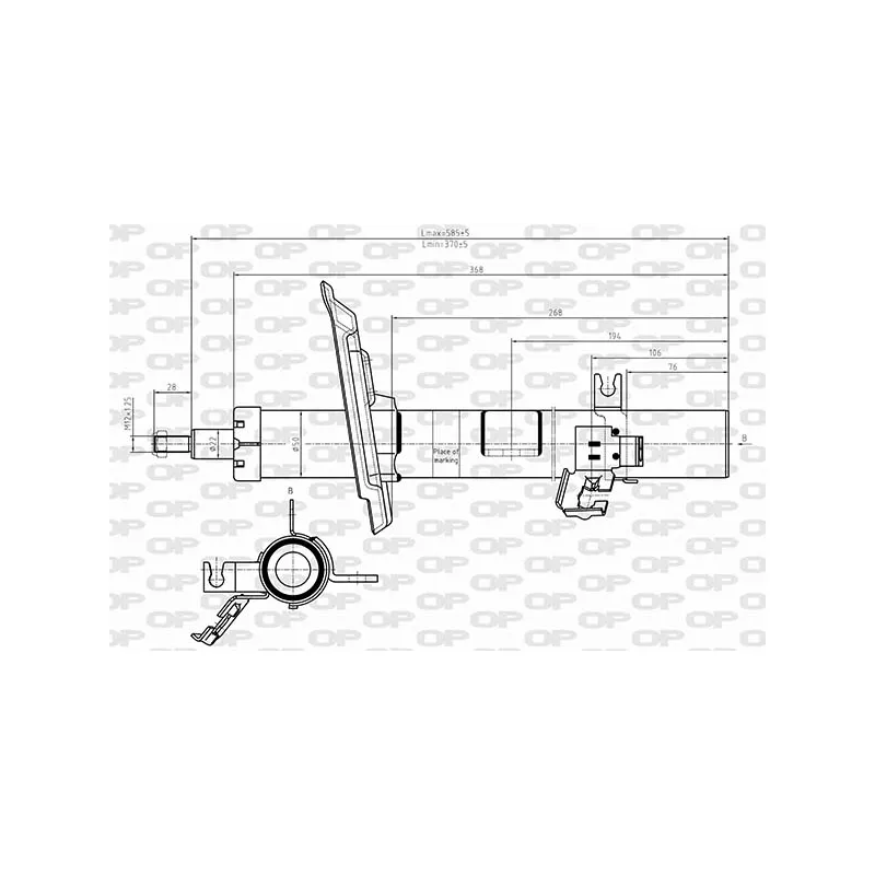 Amortisseur avant gauche OPEN PARTS SAB8625.31