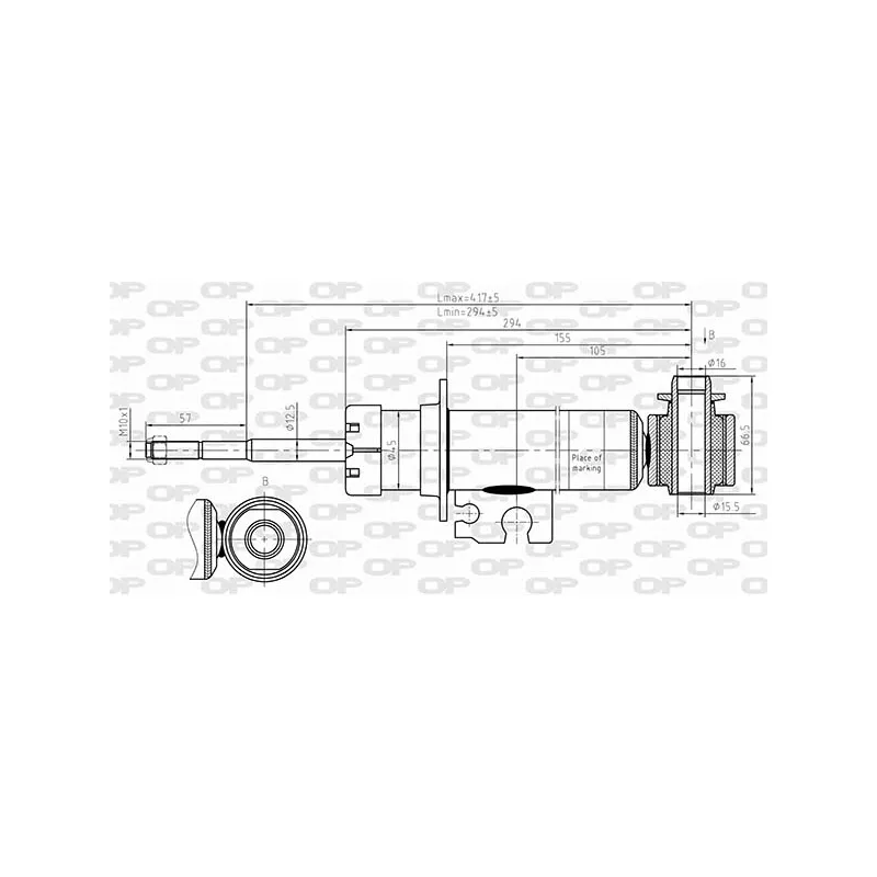 Jeu de 2 amortisseurs arrière OPEN PARTS SAB8632.32