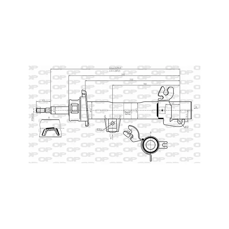 Amortisseur avant droit OPEN PARTS SAB8650.31