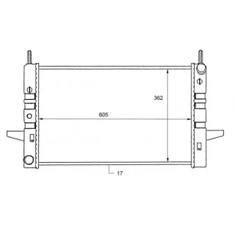 Radiateur, refroidissement du moteur NRF 50104