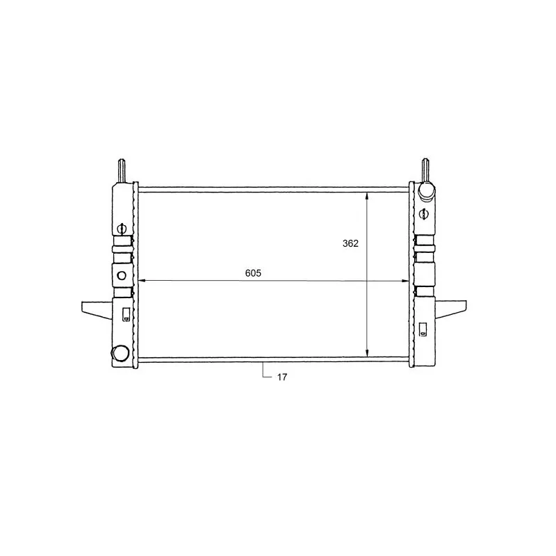Radiateur, refroidissement du moteur NRF 50104