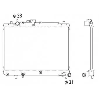 Radiateur, refroidissement du moteur NRF 50132