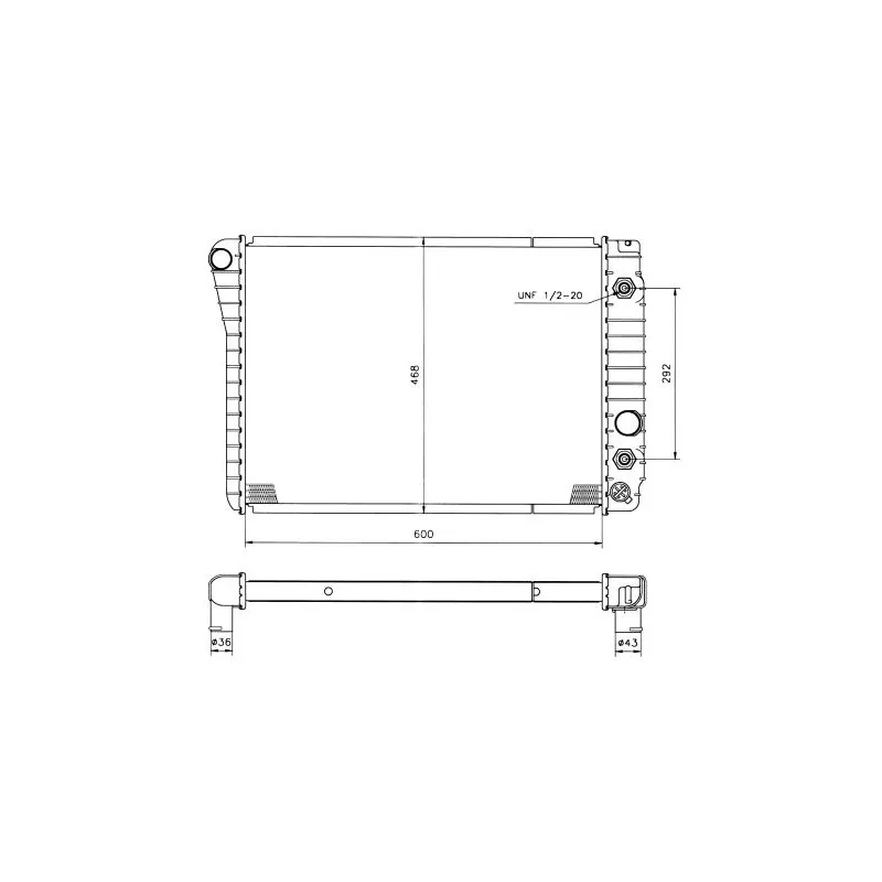 Radiateur, refroidissement du moteur NRF 50204