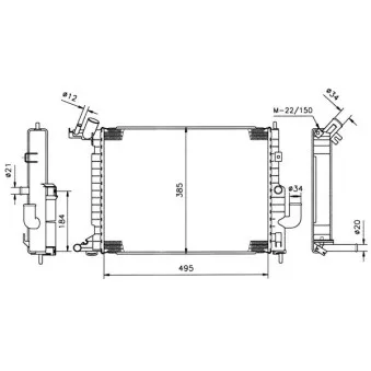 Radiateur, refroidissement du moteur NRF 50220