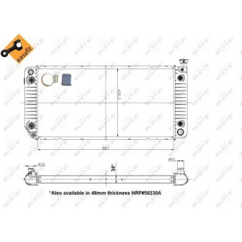 Radiateur, refroidissement du moteur NRF 50230A