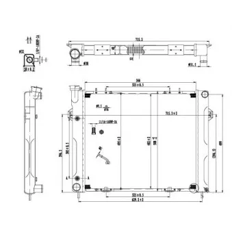 Radiateur, refroidissement du moteur NRF 50236