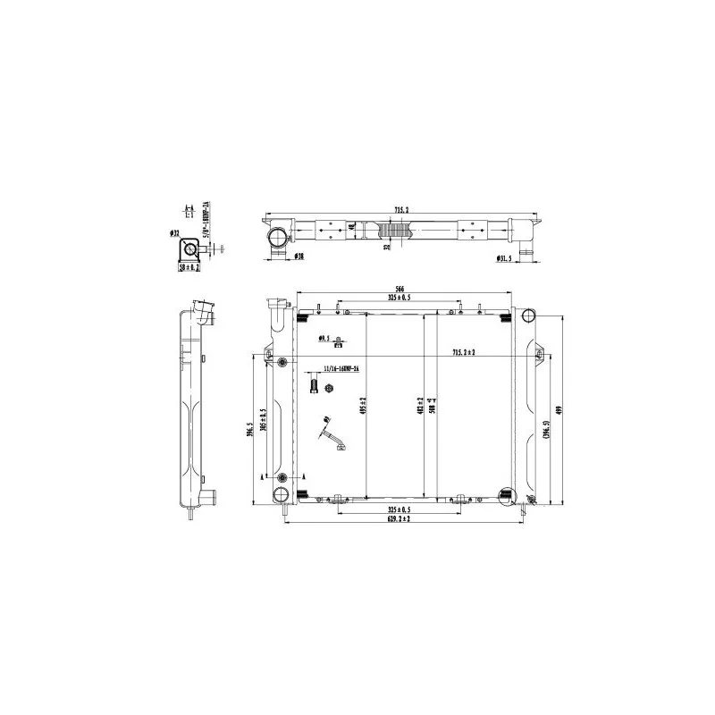 Radiateur, refroidissement du moteur NRF 50236
