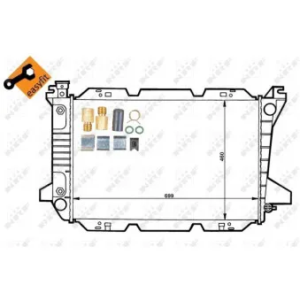 Radiateur, refroidissement du moteur NRF 50378