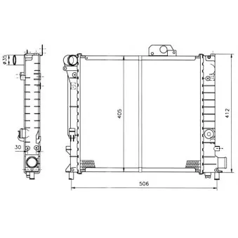 Radiateur, refroidissement du moteur NRF 504142