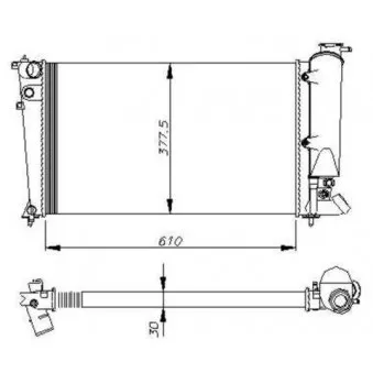 Radiateur, refroidissement du moteur NRF 50415