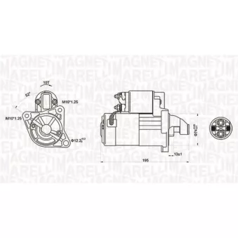 Démarreur MAGNETI MARELLI 063721096010