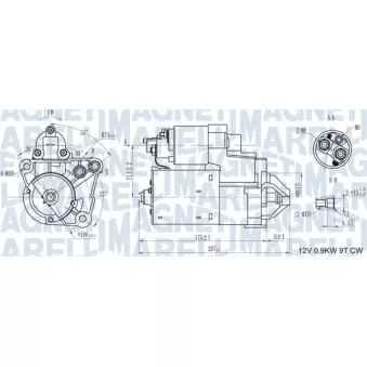 Démarreur MAGNETI MARELLI 063721179010