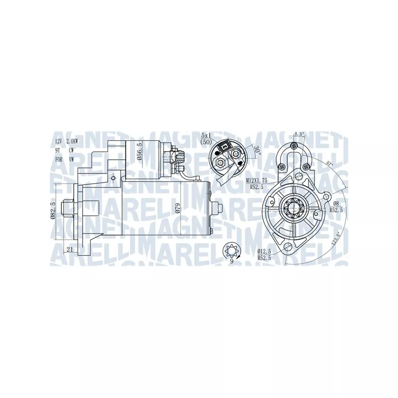 Démarreur MAGNETI MARELLI 063721187010
