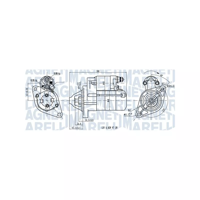 Démarreur MAGNETI MARELLI 063721224010
