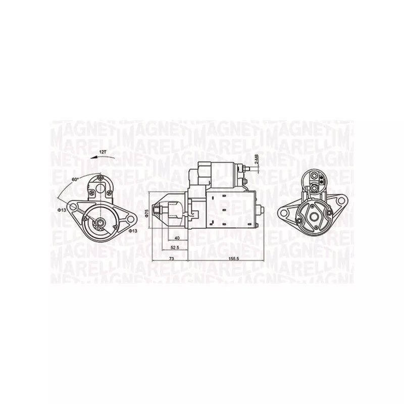 Démarreur MAGNETI MARELLI 063721253010