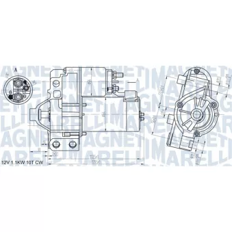 Démarreur MAGNETI MARELLI 063721290010