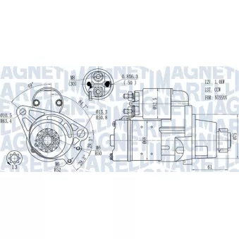 Démarreur MAGNETI MARELLI 063721306010