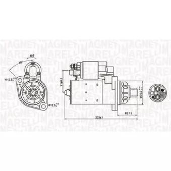 Démarreur MAGNETI MARELLI 063721337010