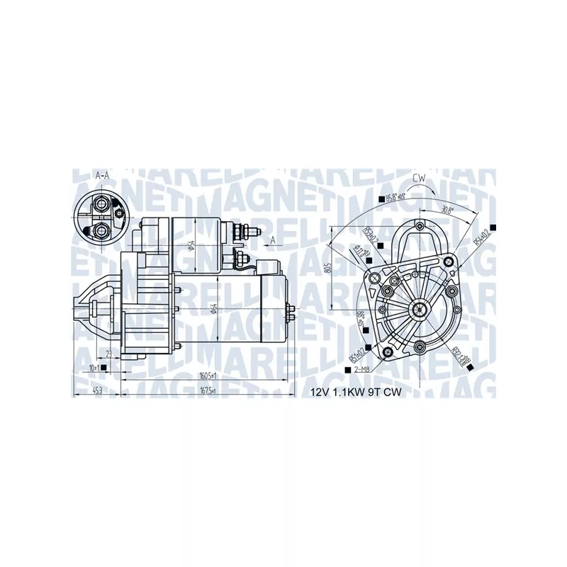 Démarreur MAGNETI MARELLI 063721345010