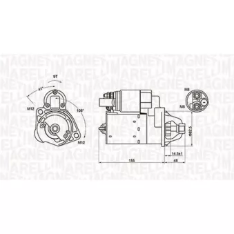 Démarreur MAGNETI MARELLI 063721394010