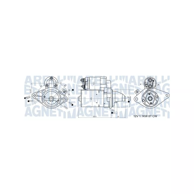 Démarreur MAGNETI MARELLI 063721407010
