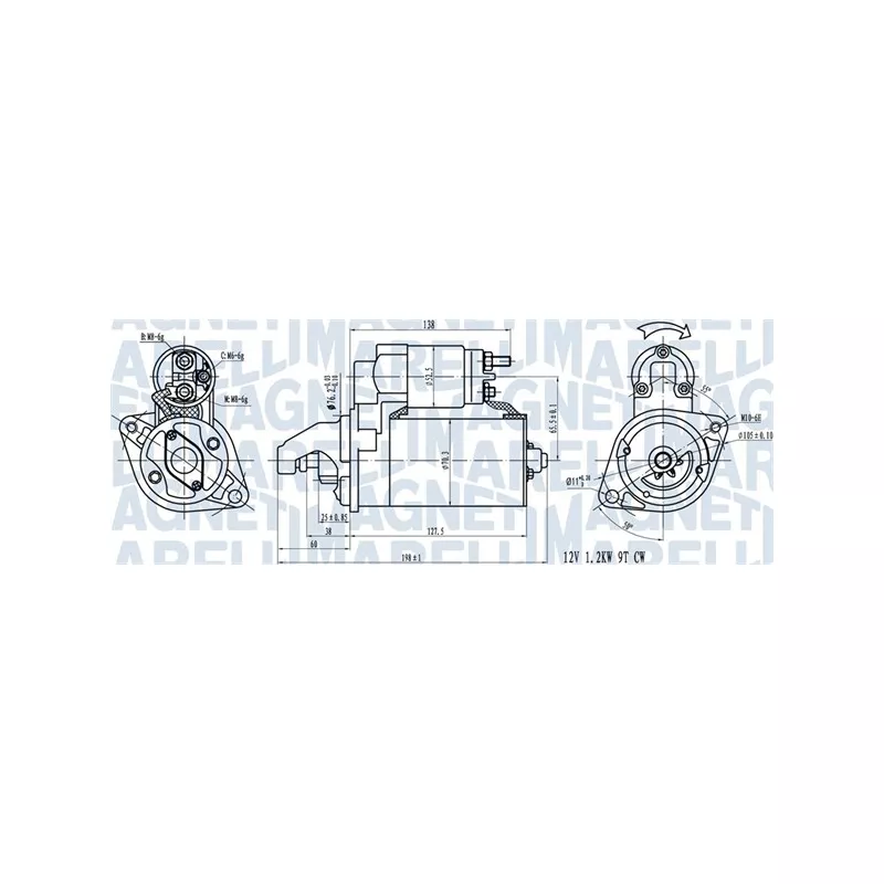 Démarreur MAGNETI MARELLI 063721413010