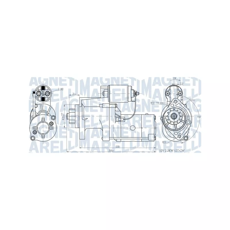Démarreur MAGNETI MARELLI 063721439010