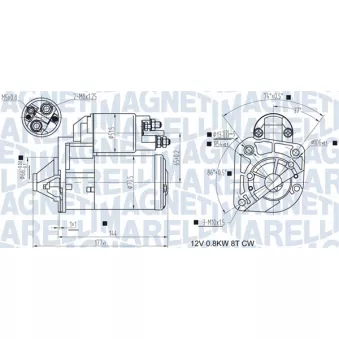 Démarreur MAGNETI MARELLI 063721442010