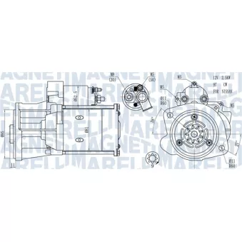 Démarreur MAGNETI MARELLI 063721491010