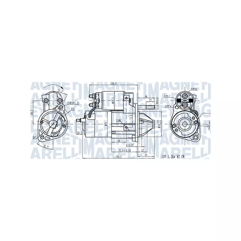 Démarreur MAGNETI MARELLI 063721492010