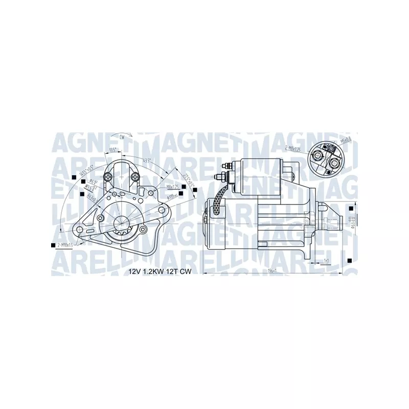 Démarreur MAGNETI MARELLI 063721524010