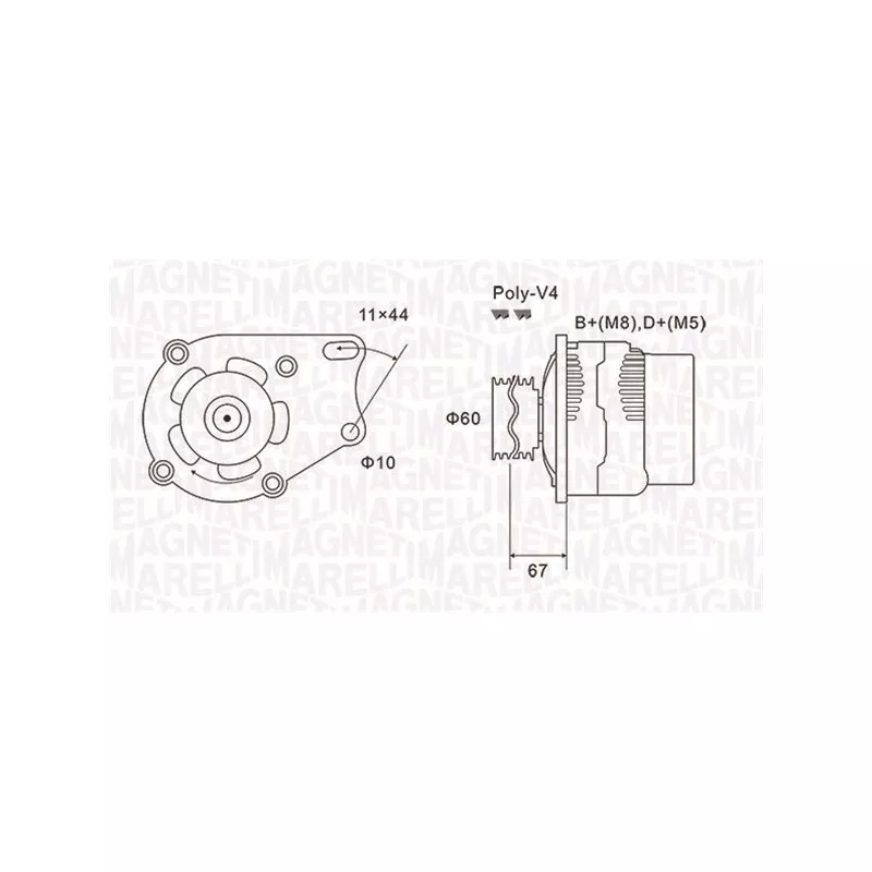 Alternateur MAGNETI MARELLI 063731153010