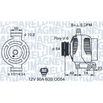 Alternateur MAGNETI MARELLI 063731388310
