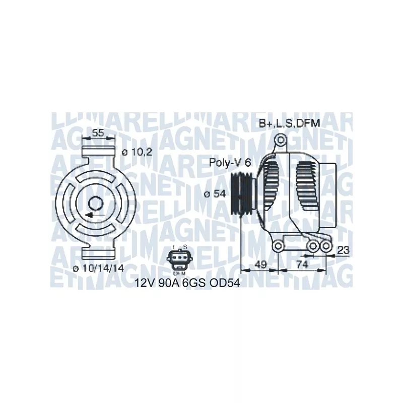 Alternateur MAGNETI MARELLI 063731388310