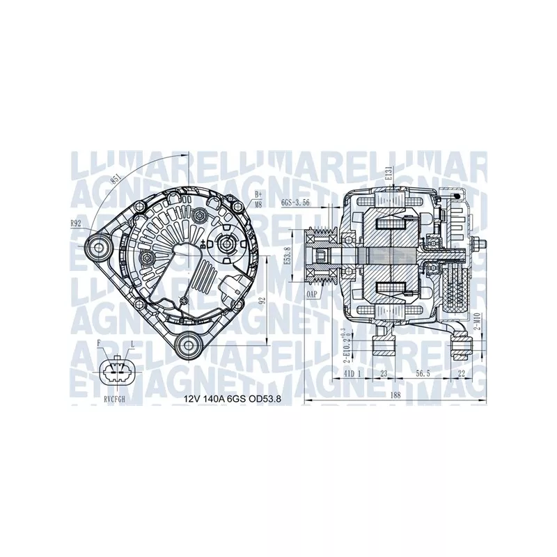 Alternateur MAGNETI MARELLI 063731406710