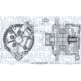 Alternateur MAGNETI MARELLI 063731430110