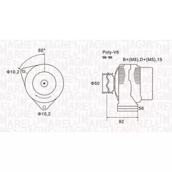 Alternateur MAGNETI MARELLI 063731491010