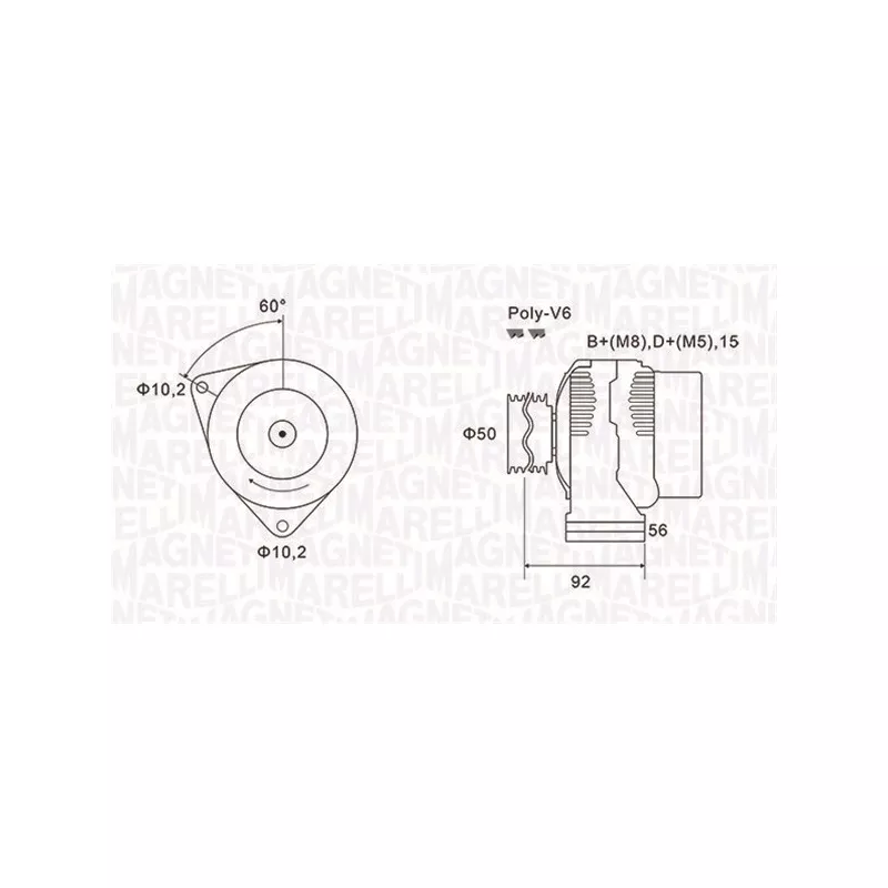 Alternateur MAGNETI MARELLI 063731491010