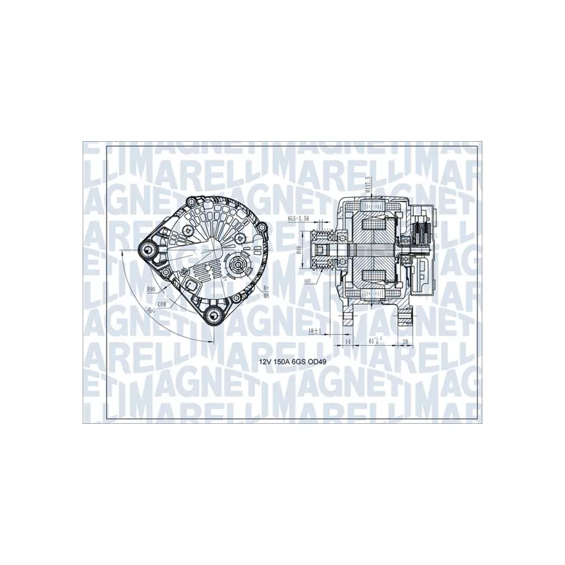 Alternateur MAGNETI MARELLI 063731618410