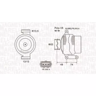 Alternateur MAGNETI MARELLI 063731635010