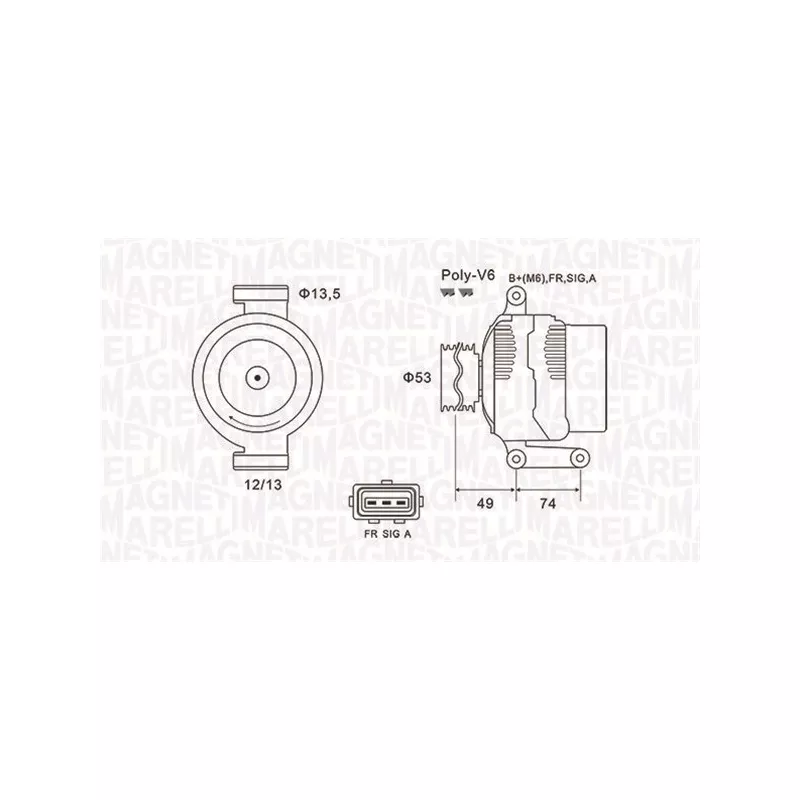 Alternateur MAGNETI MARELLI 063731635010