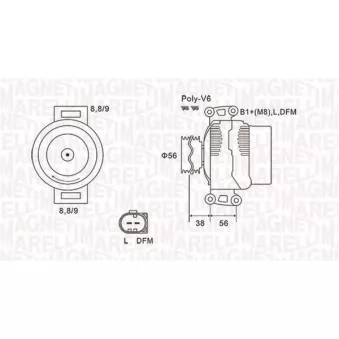 Alternateur MAGNETI MARELLI 063731754010