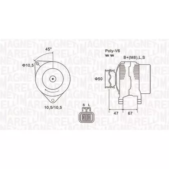 Alternateur MAGNETI MARELLI 063731790010