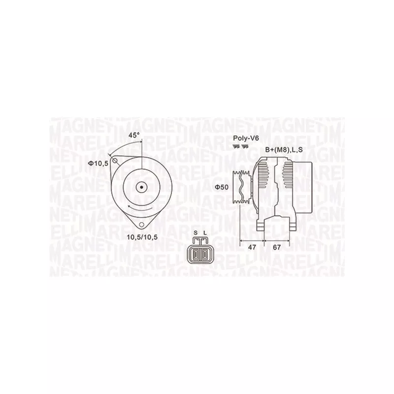 Alternateur MAGNETI MARELLI 063731790010
