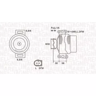 Alternateur MAGNETI MARELLI 063731811010