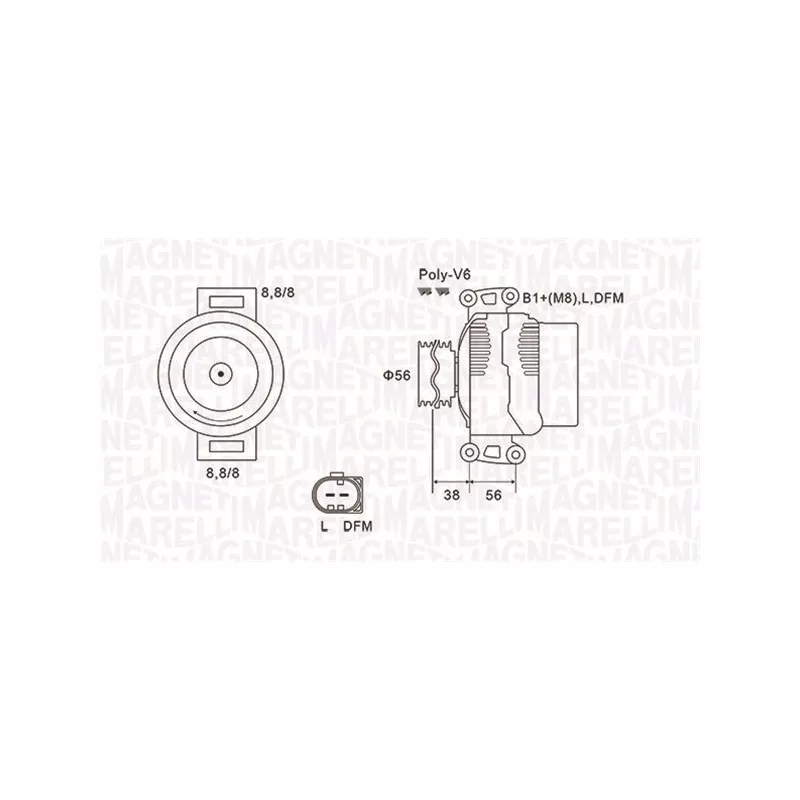 Alternateur MAGNETI MARELLI 063731811010