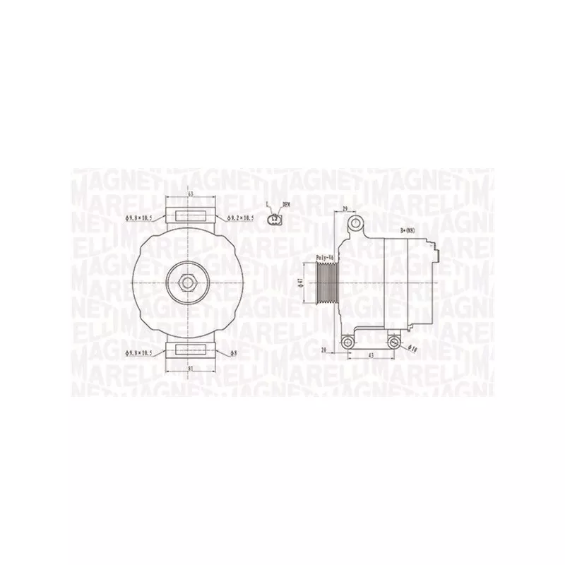 Alternateur MAGNETI MARELLI 063731867010