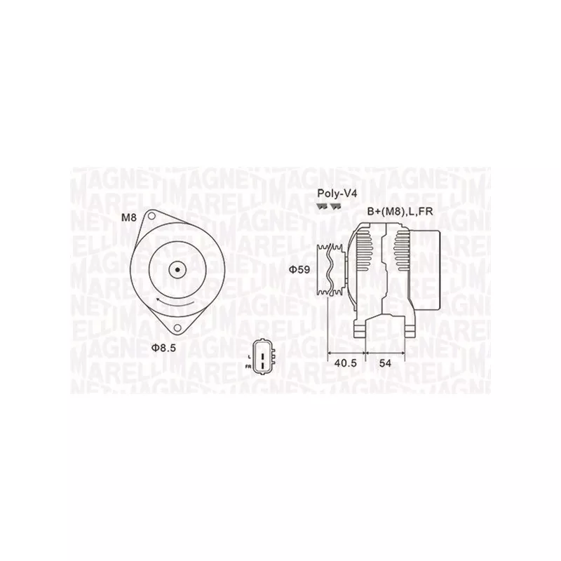 Alternateur MAGNETI MARELLI 063731927010