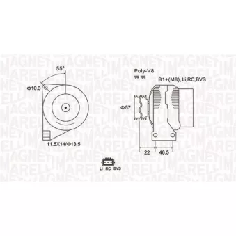Alternateur MAGNETI MARELLI 063731958010